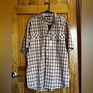 Carhartt Force Relaxed Fit Lightweight Short Sleeve Plaid Shirt